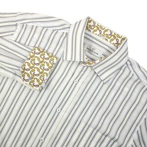 Bugatchi Uomo Men's Button Down Shirt Size Adult Large L Flip Cuffs Long Sleeves